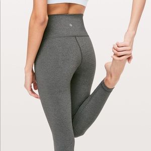 SOLD Lululemon High Rise Wunder Under Tights Grey